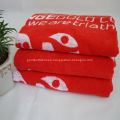 Toalla de playa impresa personalizada 100% algodón rojo